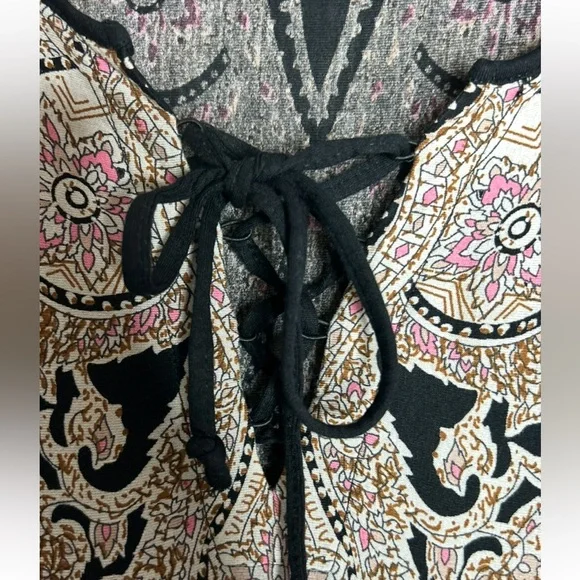 LASCANA Women's paisley pattern Lace Up Dress Tie size 42 US 12 - Picture 9 of 10